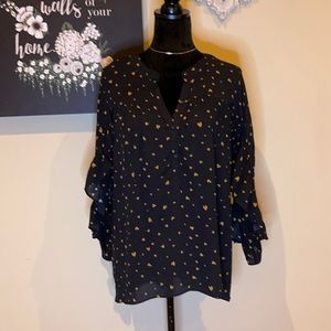 Lauren Conrad Blouse Heart Top -P-24